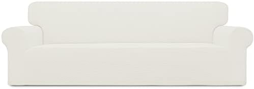 Easy-Going Stretch 4 Seater Oversized Sofa Couch Cover Cream