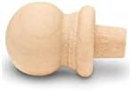Small Wood Finials with Tenon, 7/8 inch, Pack of 100 Wooden Finials for Crafting, DIY Dcor, and Wooden Finial Crafts, by Woodpeckers