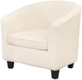 NILUOH 2 Piece Tub Chair Covers with Cushion Cover Soft Stretch Club Chair Slipcover Furniture Protector with Elastic Bottom Spandex Couch Covers for Bar Counter Living Room