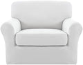 Easy-Going 2 Pieces Stretch Sofa Slipcover for Armchair Washable