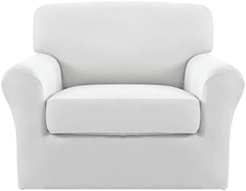 Easy-Going 2 Pieces Stretch Sofa Slipcover for Armchair Washable