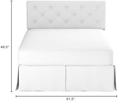 Baxton Studio Baltimore Queen Faux Leather Headboard, 61.5-inch W x 3.15-inch D x 22.5-inch H, White