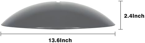 13" Bird Feeder Rain Guard, Hummingbird Feeder Shade Dome Cover, Hanging Baffle for Bird Feeder Pole,Smart Birds Feeder's Umbrella(Grey), 1 Pack