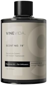 VINEVIDA [16 Fl Oz] Caribbean Teakwood Fragrance Oil for Cold Air Diffusers, Essential Oils for Diffuser Oil Refill & Air Freshener Room Spray