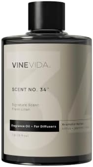VINEVIDA Fresh Linen Fragrance Oil for Cold Air Diffusers - 16 Fl Oz - Essential Oils for Diffuser Oil Refill & Air Freshener Room Spray