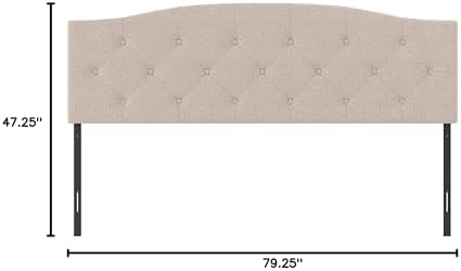 Hillsdale, Provence Upholstered King/Cal King Headboard, Light Beige