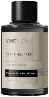 VINEVIDA [4 Fl Oz] Scent NO. 1113 Fragrance Oil for Cold Air Diffusers, Aromatic Notes of Vanilla, Lavender, Smokey & Woodsy Notes Essential Oils for Diffuser Oil Refill & Air Freshener Spray