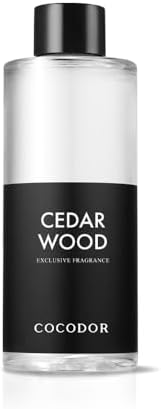 COCODOR Reed Diffuser Oil Refill/Cedar Wood/6.7oz(200ml)/1 Pack/Home Fragrance, Scented Oils, Oils for Reed Diffuser, Bathroom Home Decor
