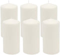 Stonebriar Unscented White Tall Pillar Candles, 65 Hour Burning Candle Pillars, Perfect for Decor, Weddings, Emergencies 3" X 6", 6 count