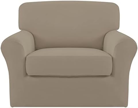 Easy-Going 2 Pieces Stretch Sofa Slipcover for Armchair Washable