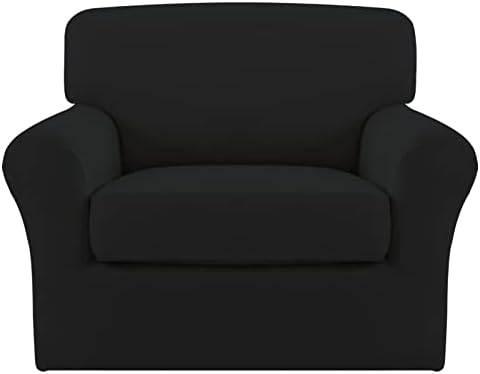 Easy-Going 2 Pieces Stretch Sofa Slipcover for Armchair Washable