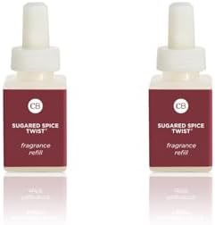 Capri Blue Pura Diffuser Refills – Luxury Home Fragrance – Long Lasting Oil Diffuser Scents with Notes of Brown Sugar, Cinnamon & Raspberry Cream (Sugared Spice Twist, Pack of 2 Pura Refills)