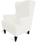 Easy-Going Stretch Wingback Chair Sofa Slipcover Cream