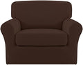 Easy-Going 2 Pieces Stretch Sofa Slipcover for Armchair Washable