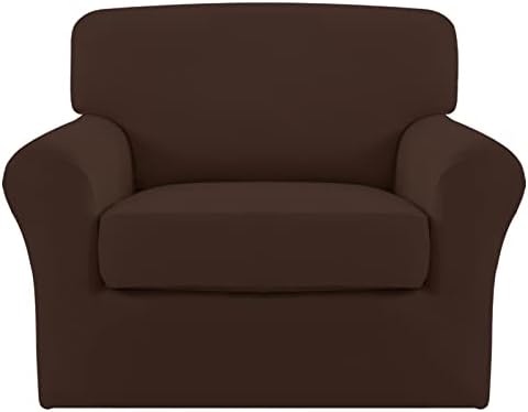 Easy-Going 2 Pieces Stretch Sofa Slipcover for Armchair Washable