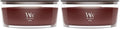 WoodWick Redwood Holiday Candle Gifts for Women and Men, 16 oz Ellipse Candle with Crackling Wick (Pack of 2)