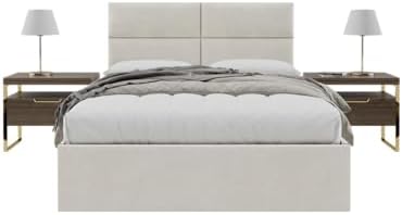 Vänt Wall Mounted Headboard Panels, Queen/Full, Micro Suede Neutral Sand
