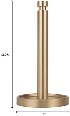 Ivilon Countertop Paper Towel Stand - Steady and Easy Tear - Fits All Paper Towel Rolls - Warm Gold