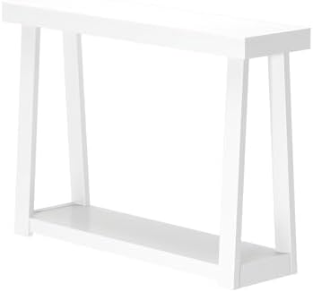 Plank+Beam Classic Console Table, with Shelf, 46 Inch, White