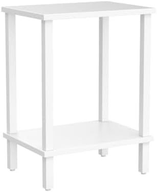 TUTOTAK End Table, Set of 2, Side Table, Nightstand, 2-Tier Storage Shelf