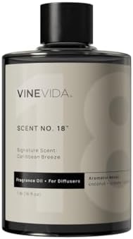 VINEVIDA Caribbean Breeze Fragrance Oil for Cold Air Diffusers - (16 Fl Oz) - Essential Oils for Diffuser Oil Refill & Air Freshener Room Spray