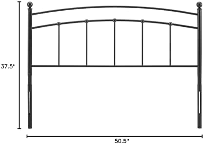 Modway Abigail Twin Metal Headboard in Black