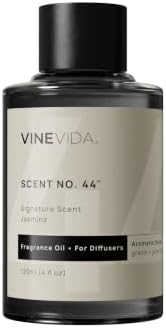 VINEVIDA [4 Fl Oz] Jasmine Fragrance Oil for Cold Air Diffusers, Essential Oils for Diffuser Oil Refill & Air Freshener Room Spray