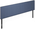 Furinno Roanne Headboard King Size, Plain Upholstered Wooden Head Board, Bed Frame Mount, Easy Assembly, for Bedroom, Dorm, Blue Denim