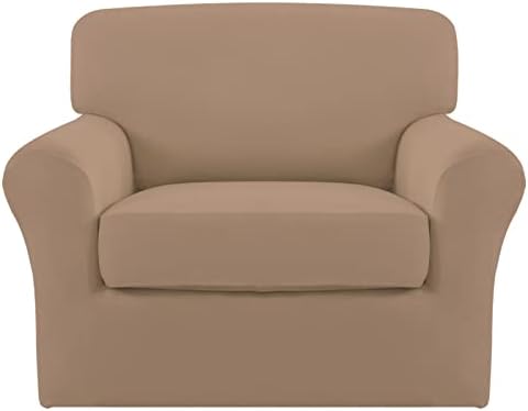Easy-Going 2 Pieces Stretch Sofa Slipcover for Armchair Washable