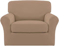 Easy-Going 2 Pieces Stretch Sofa Slipcover for Armchair Washable