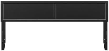 AFI, Sophia Adjustable Modern King Wood Headboard, Black