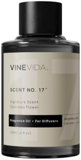 VINEVIDA [4 Fl Oz] Cannabis Flower Fragrance Oil for Cold Air Diffusers, Essential Oils for Diffuser Oil Refill & Air Freshener Room Spray