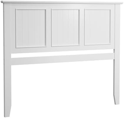 Wood Full Size Headboard Only with Farmhouse Style, Wall-Mounted , White