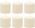 Stonebriar Unscented Pillar Candles – 18 Hour Burn Time, Long-Lasting Wax Candles for Weddings, Holidays, Home Décor & Special Events, Pack of 6, Ivory, 3" x 3"