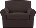 Easy-Going 2 Pieces Stretch Sofa Slipcover for Armchair Washable