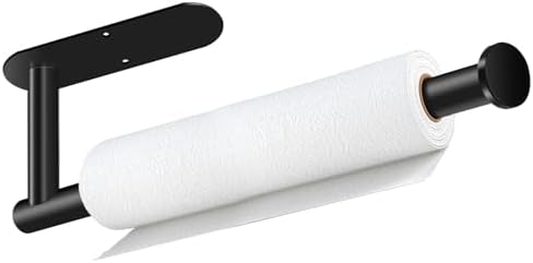 Black Paper Towel Holder, Self Adhesive Paper Towel Holder Under Cabinet