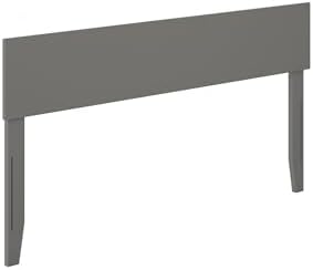 AFI, Orlando Queen Adjustable Modern Solid Wood Panel Headboard, Grey