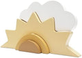 AWISBI Wooden Cloud and Sun Rainbow Decoration, Baby Nursery Shelf Decor