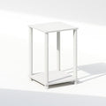 Furinno Turn-N-Tube Toolless 2-Tier Open Shelf Night Stand, White