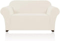 PrinceDeco Stretch Sofa Slipcover 1 Piece Sofa Cover for 3 Cushion Couch Furniture Protector/Cover Couch with Elastic Bottom Soft and Durable Sofa Cover Pet Protector (XL Sofa,Cream)