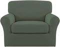 Easy-Going 2 Pieces Stretch Sofa Slipcover for Armchair Washable