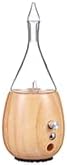 Raindrop 2.0 Aromatherapy Diffuser for Essential Oil, Waterless Glass Nebulizer w/Auto-Off Switch, BPA Free - Lightwood