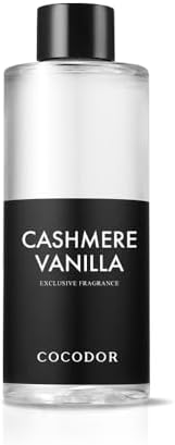 COCODOR Reed Diffuser Oil Refill/Cashmere Vanilla/6.7oz(200ml)/1 Pack/Home Fragrance, Scented Oils, Oils for Reed Diffuser, Bathroom Home Decor