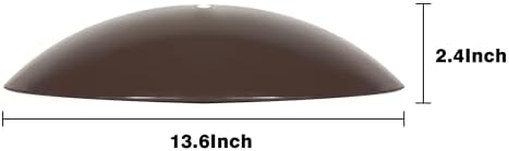 13" Bird Feeder Dome, Hummingbird Feeder Rain Guard, Bird Feeder Cover,Baffle for Bird Feeder Pole,Smart Birds Feeder's Umbrella(Brown),2 Pack