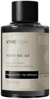 VINEVIDA [4 Fl Oz] Honeysuckle & Jasmine Fragrance Oil for Cold Air Diffusers, Essential Oils for Diffuser Oil Refill & Air Freshener Room Spray