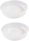 2pcs Plastic Round Bird Feeders Bowls, Wild Birds Seed Feeder Tray Bird Bath Water Bowls Accessories for Feeding Station Tray Perfect for attracting Birds
