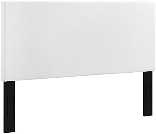 Modway Claire Linen Fabric Upholstered King and California King Headboard in White