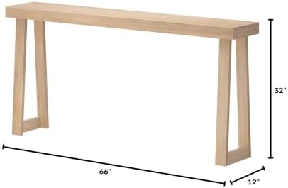 Plank+Beam Classic Console Table, 66 Inch, Blonde