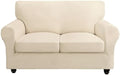 SearchI Stretch Sofa Cover Couch Cover, 3 Pieces Loveseat Slipcover with 2 Separate Cushion Cover, Washable Furniture Protector for Living Room(Loveseat, Beige)