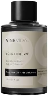 VINEVIDA [4 Fl Oz] Cuban Tobacco Fragrance Oil for Cold Air Diffusers, Essential Oils for Diffuser Oil Refill & Air Freshener Room Spray
